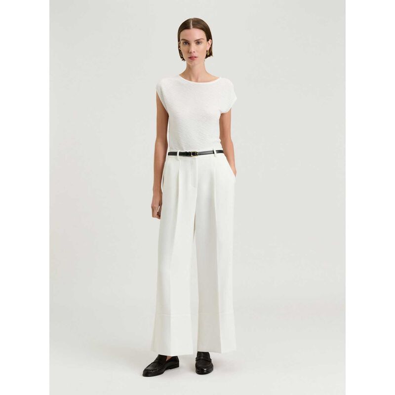 Veronika Maine Asymmetric Wavy Ottoman Knit image number 3